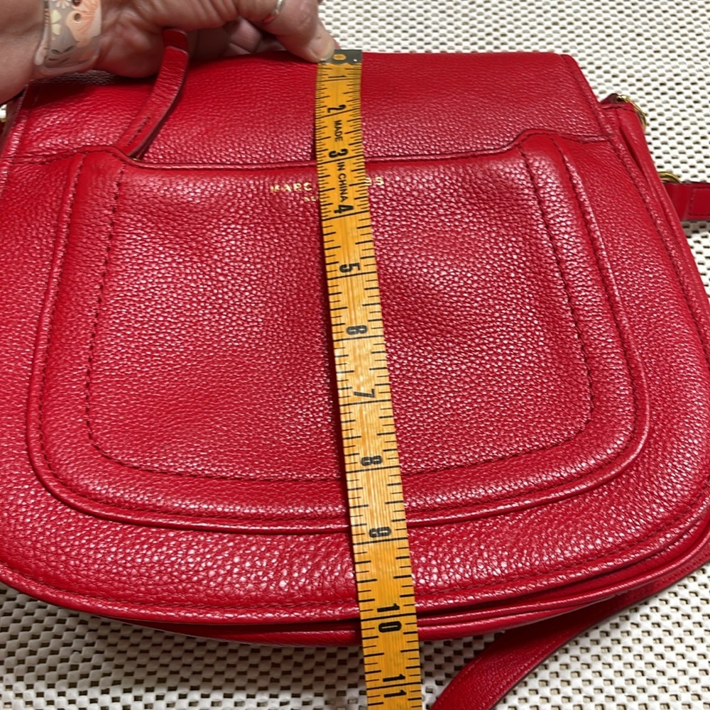 Marc Jacob’s Red Leather Empire City Crossbody Purse - Picture 12 of 15